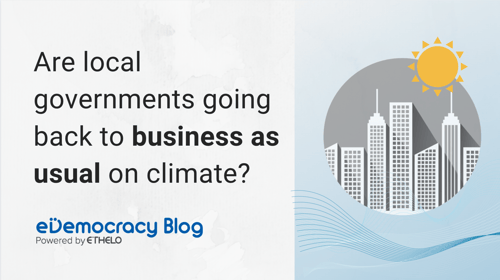 Are local governments going back to business as usual on climate?